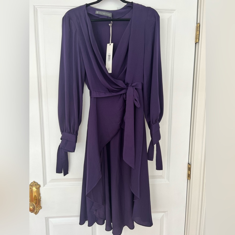 Brand new alton gray eggplant dress/ shirt size medium